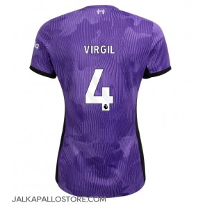 Liverpool Virgil van Dijk #4 Kolmaspaita Naisten 2023-24 Lyhythihainen